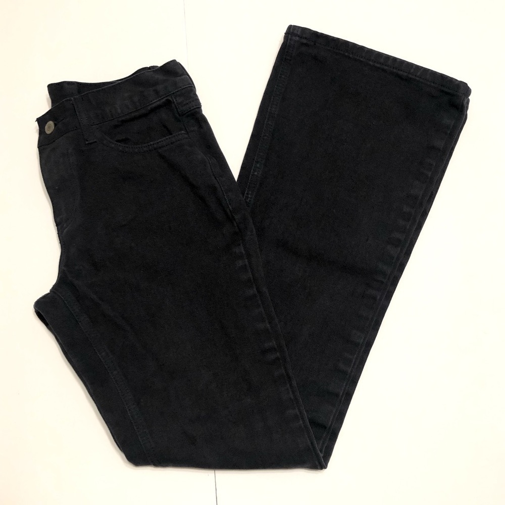 𝅺j Galt  Flare Leg Black Rigid Denim Jeans Womens Size Small
